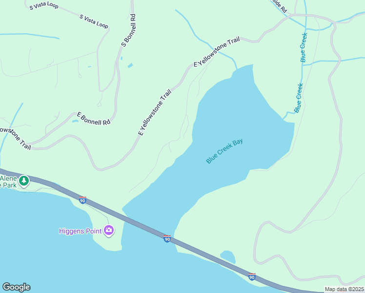 map of restaurants, bars, coffee shops, grocery stores, and more near 4600 South Angel Lane in Coeur d'Alene