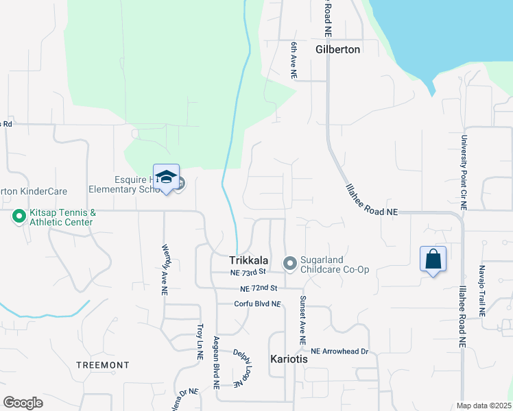 map of restaurants, bars, coffee shops, grocery stores, and more near 2988 Northeast Loyola Street in Bremerton