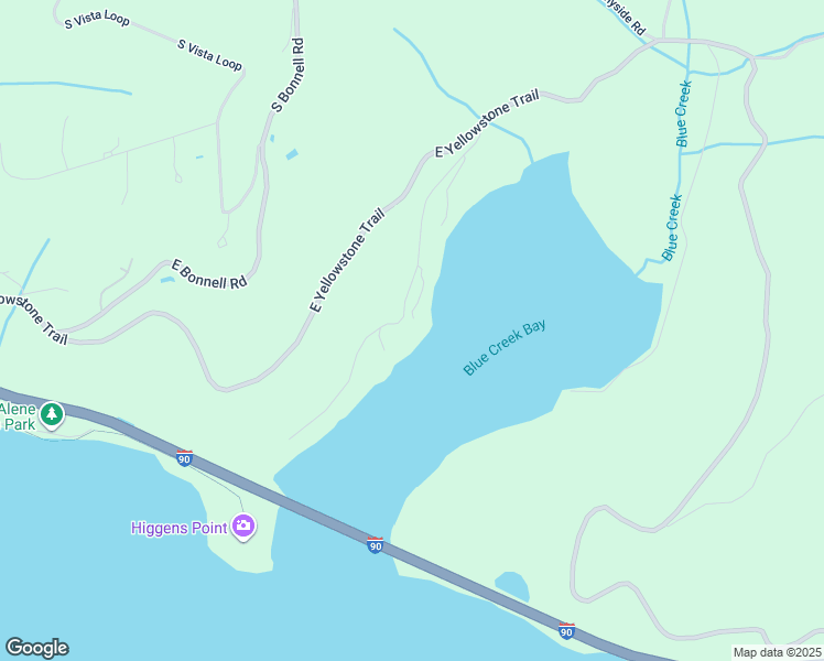 map of restaurants, bars, coffee shops, grocery stores, and more near 4600 South Angel Lane in Coeur d'Alene