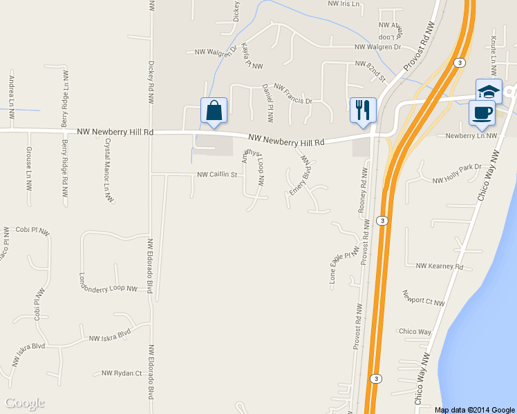 map of restaurants, bars, coffee shops, grocery stores, and more near 7744 Peridot Place Northwest in Silverdale