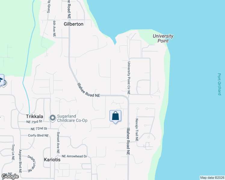 map of restaurants, bars, coffee shops, grocery stores, and more near 7538 Grahns Lane Northeast in Bremerton