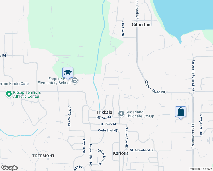 map of restaurants, bars, coffee shops, grocery stores, and more near 2988 Northeast Loyola Street in Bremerton