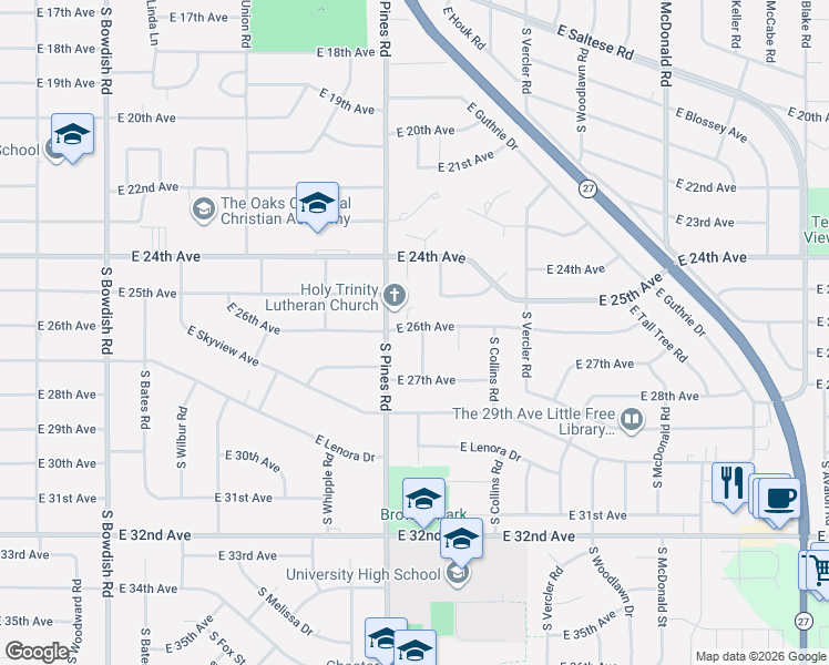 map of restaurants, bars, coffee shops, grocery stores, and more near 2620 South Cherry Road in Spokane Valley