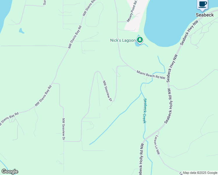map of restaurants, bars, coffee shops, grocery stores, and more near 14550 Northwest Seaview Drive in Seabeck