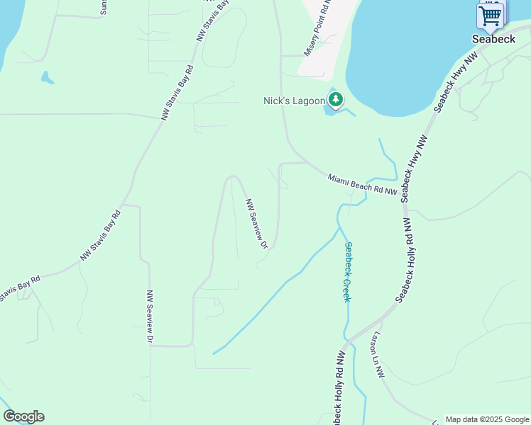 map of restaurants, bars, coffee shops, grocery stores, and more near 14550 Northwest Seaview Drive in Seabeck