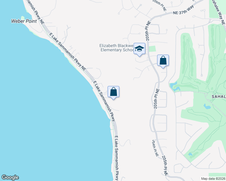 map of restaurants, bars, coffee shops, grocery stores, and more near 20130 Northeast 28th Place in Sammamish