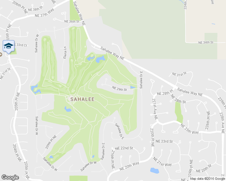 map of restaurants, bars, coffee shops, grocery stores, and more near 21633 Northeast 29th Street in Sammamish