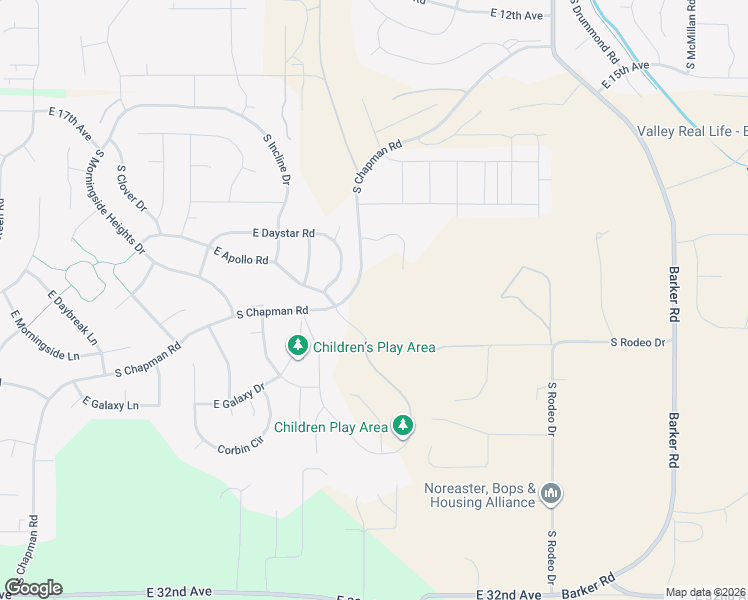map of restaurants, bars, coffee shops, grocery stores, and more near 17917 North Chapman Road in Spokane County