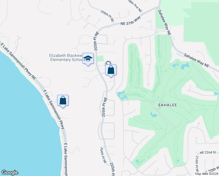 map of restaurants, bars, coffee shops, grocery stores, and more near 20641 Northeast 30th Court in Sammamish