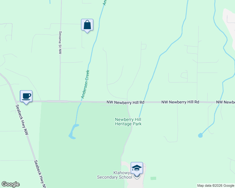 map of restaurants, bars, coffee shops, grocery stores, and more near 8032 Icicle Place Northwest in Silverdale