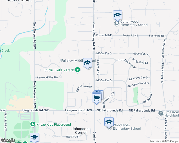 map of restaurants, bars, coffee shops, grocery stores, and more near in Kitsap County