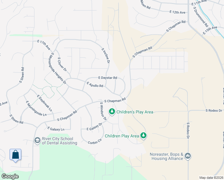 map of restaurants, bars, coffee shops, grocery stores, and more near 17816 East Apollo Road in Spokane Valley