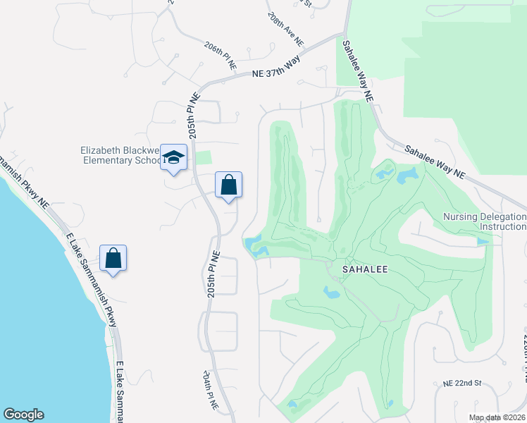 map of restaurants, bars, coffee shops, grocery stores, and more near 3034 Sahalee Drive West in Sammamish