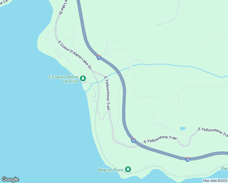 map of restaurants, bars, coffee shops, grocery stores, and more near 4175 South Timothy Lane in Coeur d'Alene