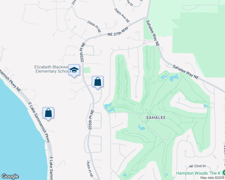 map of restaurants, bars, coffee shops, grocery stores, and more near 3034 Sahalee Drive West in Sammamish