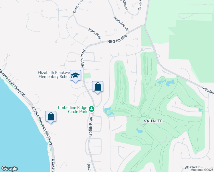 map of restaurants, bars, coffee shops, grocery stores, and more near 3133 Sahalee Drive West in Sammamish