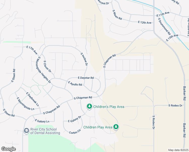 map of restaurants, bars, coffee shops, grocery stores, and more near 17915 East Daystar Road in Spokane Valley