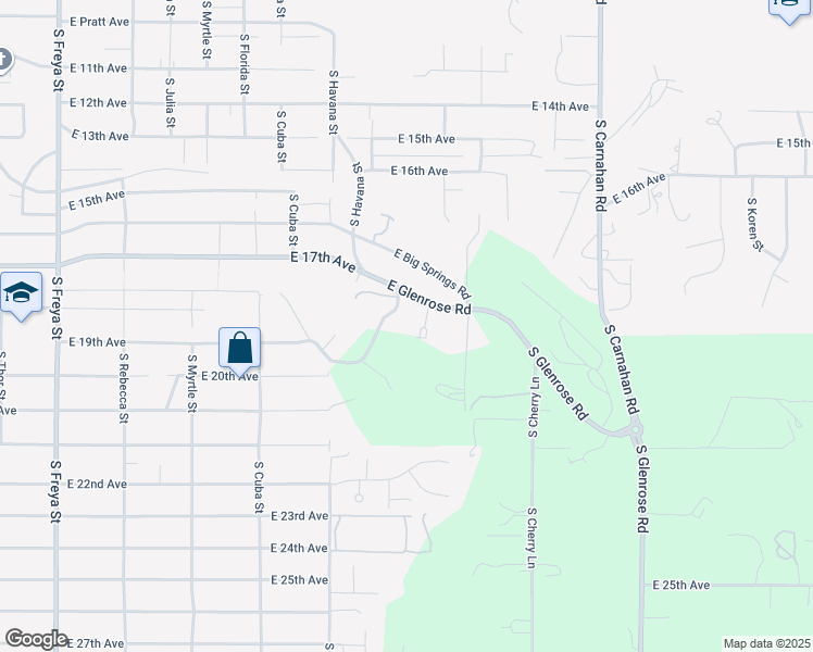 map of restaurants, bars, coffee shops, grocery stores, and more near 1832 South Glenrose Road in Spokane