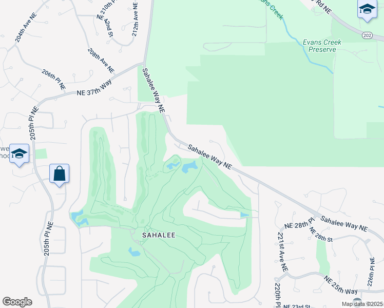 map of restaurants, bars, coffee shops, grocery stores, and more near 3347 217th Place Northeast in Sammamish