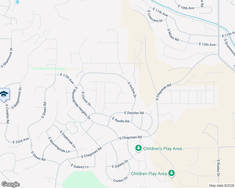 map of restaurants, bars, coffee shops, grocery stores, and more near 1824 Ridgetop Drive in Spokane County