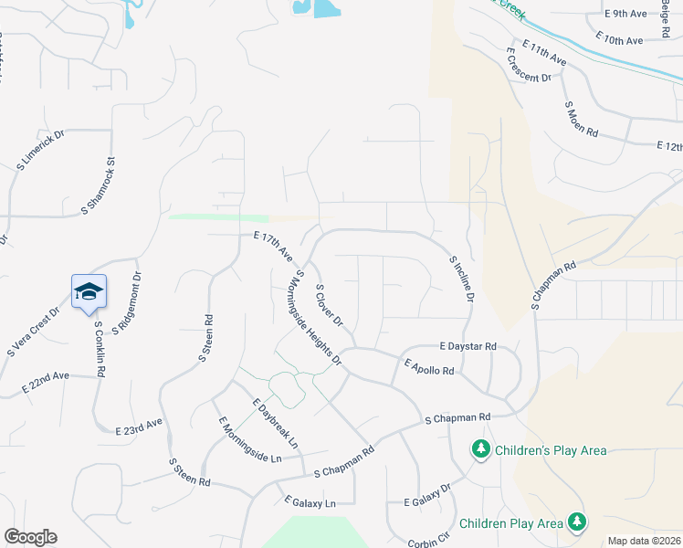 map of restaurants, bars, coffee shops, grocery stores, and more near 17407 South Shamrock Drive in Spokane County
