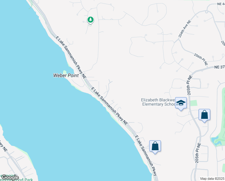 map of restaurants, bars, coffee shops, grocery stores, and more near 19605 Northeast 33rd Place in Sammamish