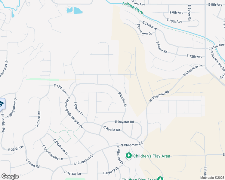 map of restaurants, bars, coffee shops, grocery stores, and more near 1620 South Incline Drive in Spokane County