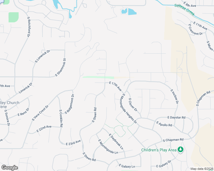 map of restaurants, bars, coffee shops, grocery stores, and more near 1709 South Steen Road in Spokane County