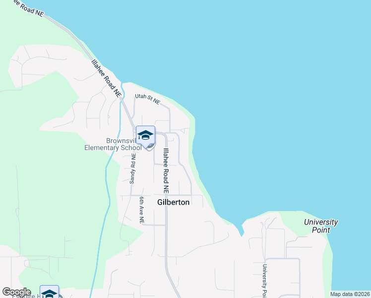 map of restaurants, bars, coffee shops, grocery stores, and more near 8576 Washington Avenue Northeast in Bremerton