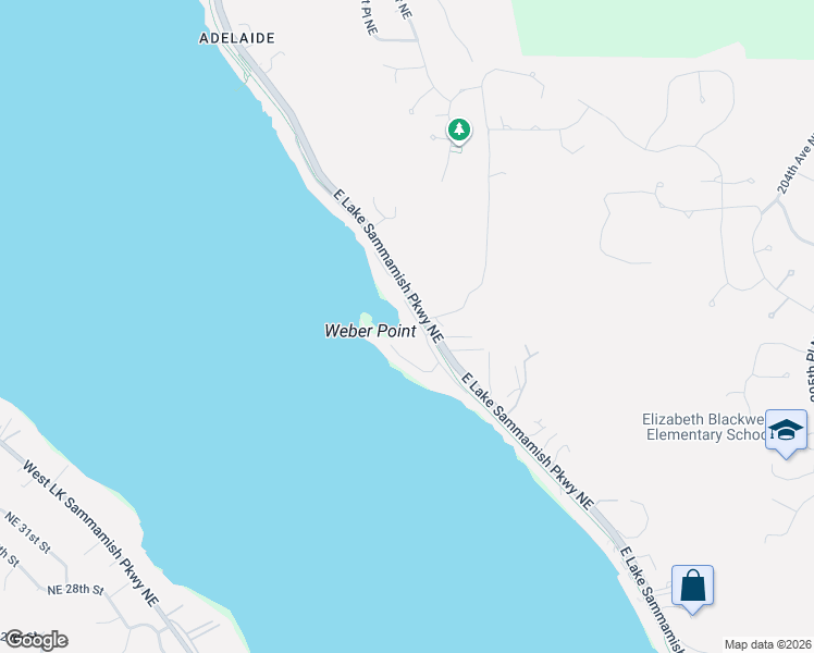 map of restaurants, bars, coffee shops, grocery stores, and more near 3607 East Lake Sammamish Shore Lane Northeast in Sammamish