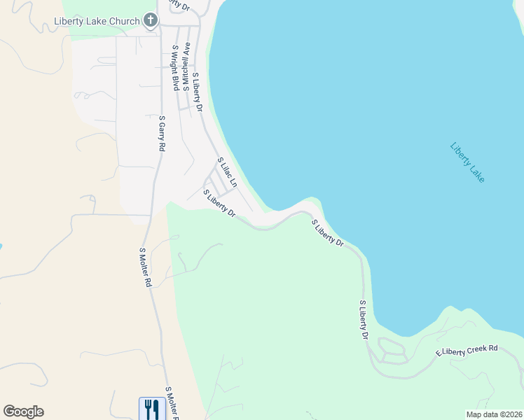 map of restaurants, bars, coffee shops, grocery stores, and more near 1509 South Lilac Lane in Liberty Lake