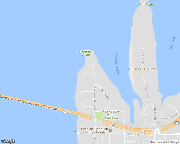map of restaurants, bars, coffee shops, grocery stores, and more near 3455 Evergreen Point Road in Medina