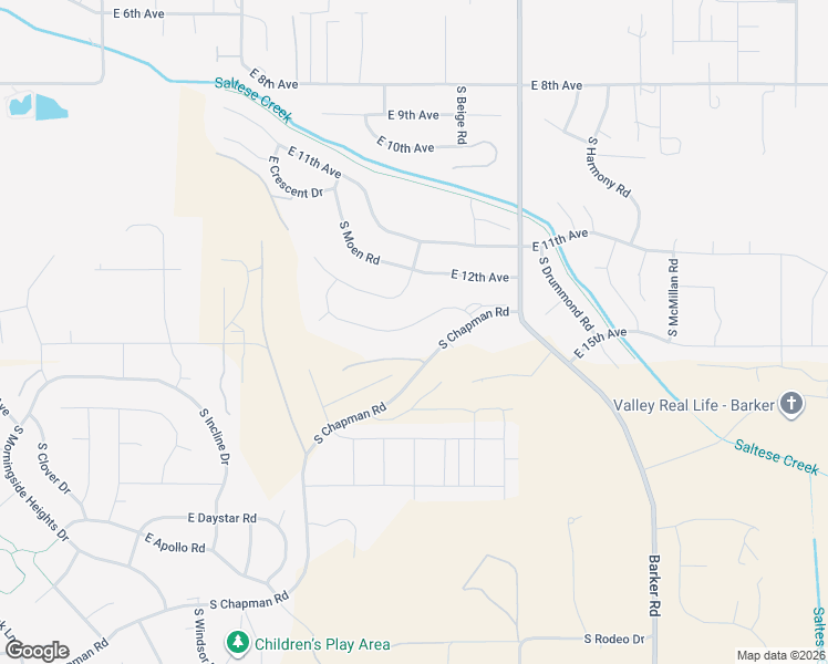 map of restaurants, bars, coffee shops, grocery stores, and more near 1518 South Chapman Road in Spokane County