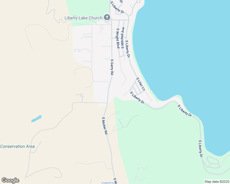map of restaurants, bars, coffee shops, grocery stores, and more near 1425 South Garry Road in Liberty Lake