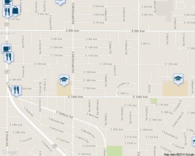 map of restaurants, bars, coffee shops, grocery stores, and more near 13323 East 14th Avenue in Spokane Valley