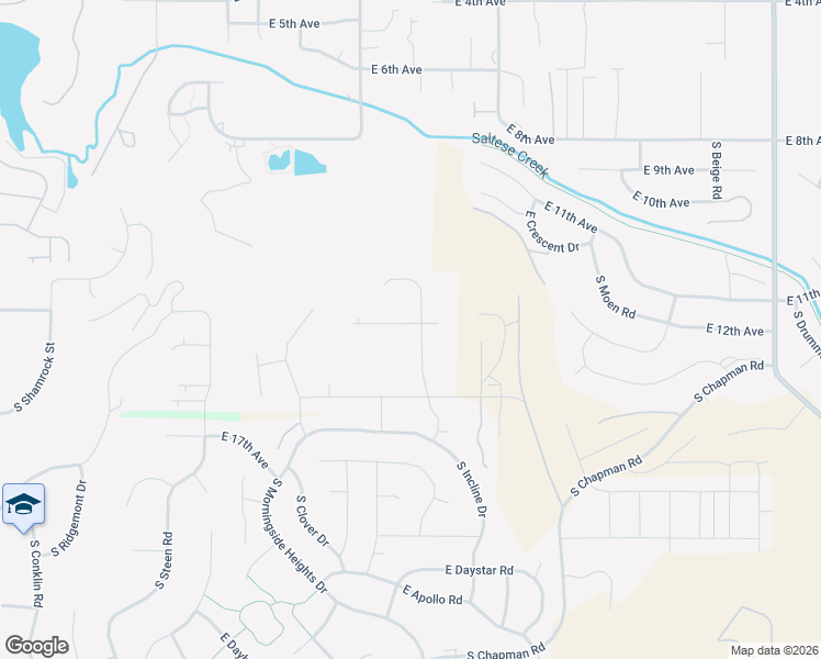 map of restaurants, bars, coffee shops, grocery stores, and more near 1604 South Morningside Heights Drive in Spokane County
