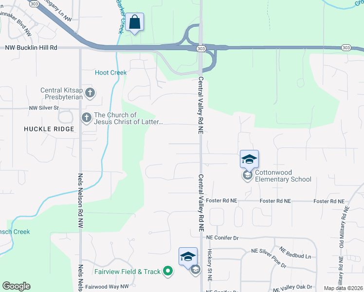 map of restaurants, bars, coffee shops, grocery stores, and more near 99 Northwest Glade Court in Bremerton