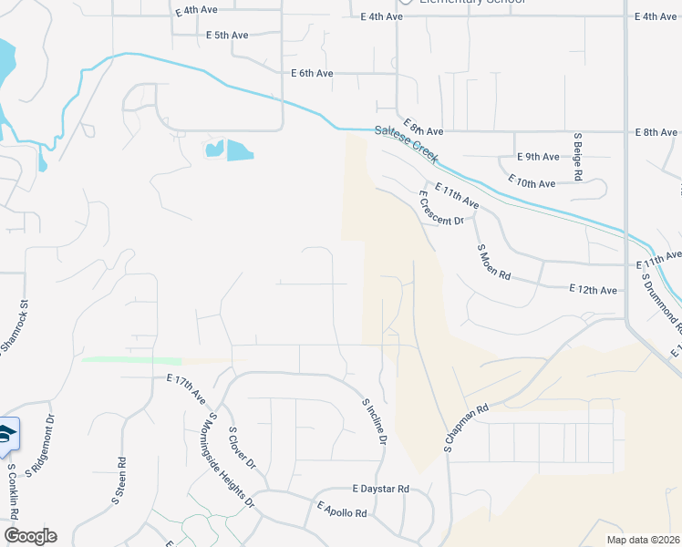 map of restaurants, bars, coffee shops, grocery stores, and more near North Chapman Road in Spokane County