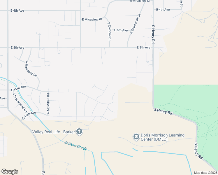 map of restaurants, bars, coffee shops, grocery stores, and more near 1029 South Colonial Drive in Spokane County