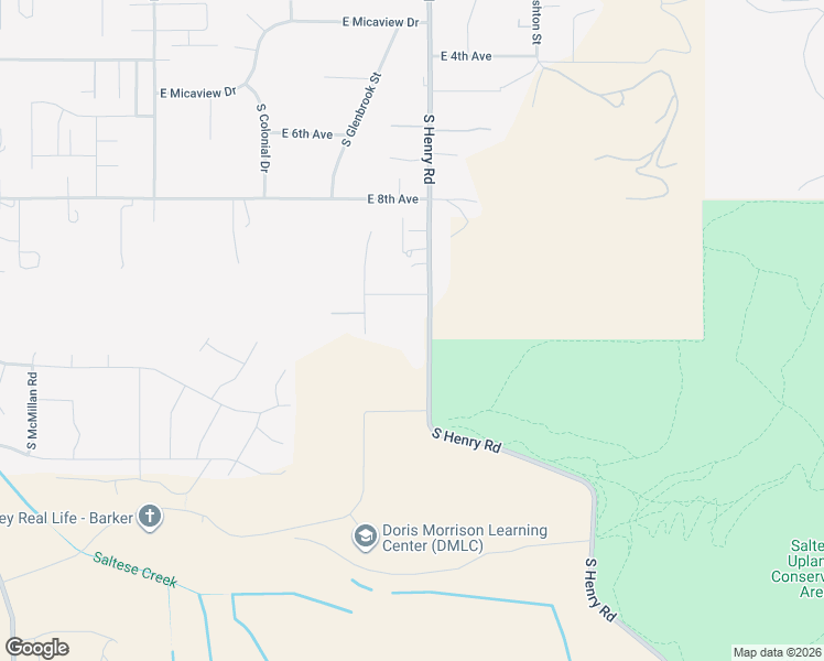 map of restaurants, bars, coffee shops, grocery stores, and more near 1122 South Henry Road in Spokane County