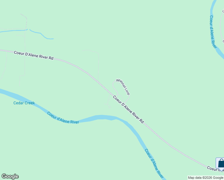 map of restaurants, bars, coffee shops, grocery stores, and more near 97 Whitetail Loop in Shoshone County