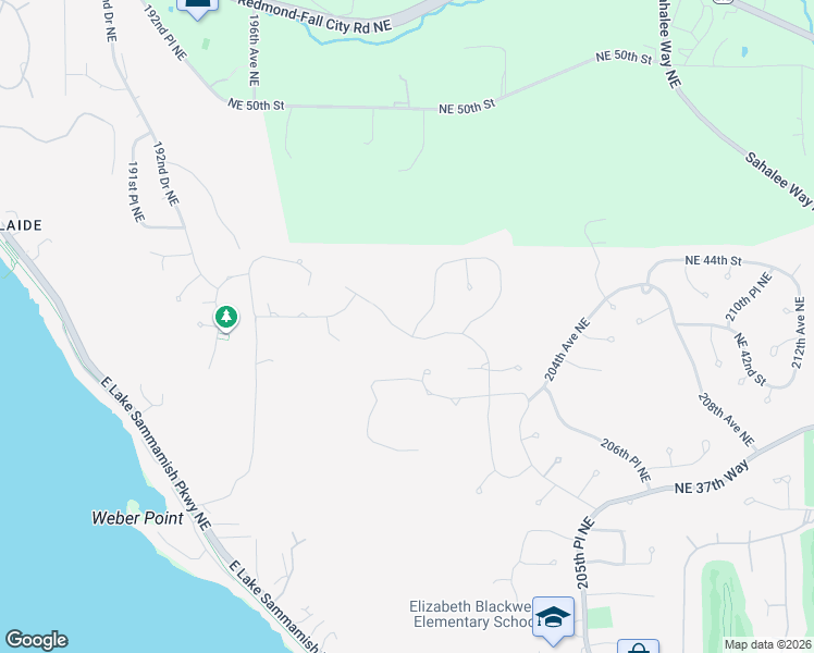 map of restaurants, bars, coffee shops, grocery stores, and more near 20010 Northeast 42nd Street in Sammamish
