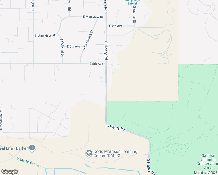 map of restaurants, bars, coffee shops, grocery stores, and more near 1017 South Henry Road in Spokane County