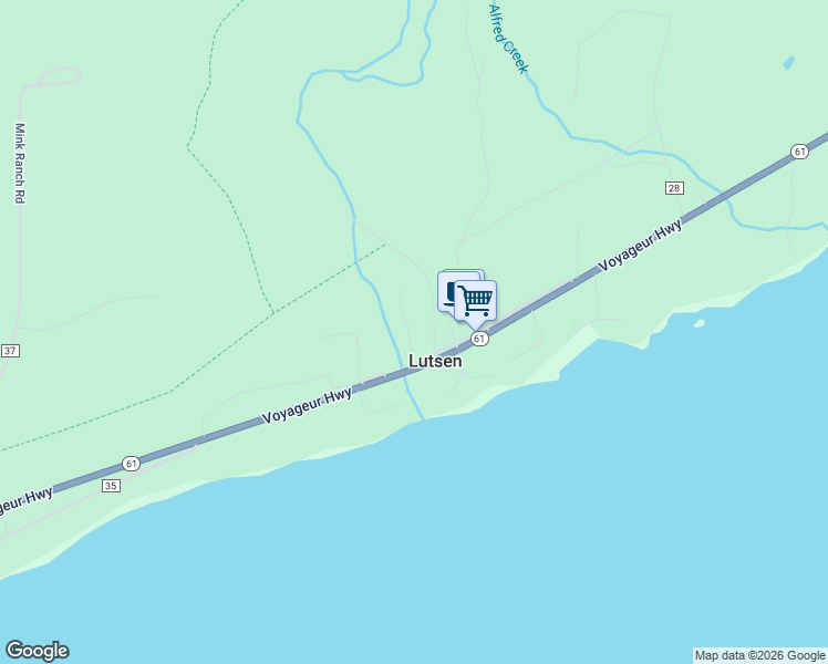 map of restaurants, bars, coffee shops, grocery stores, and more near 32 Paradise Park Place in Lutsen