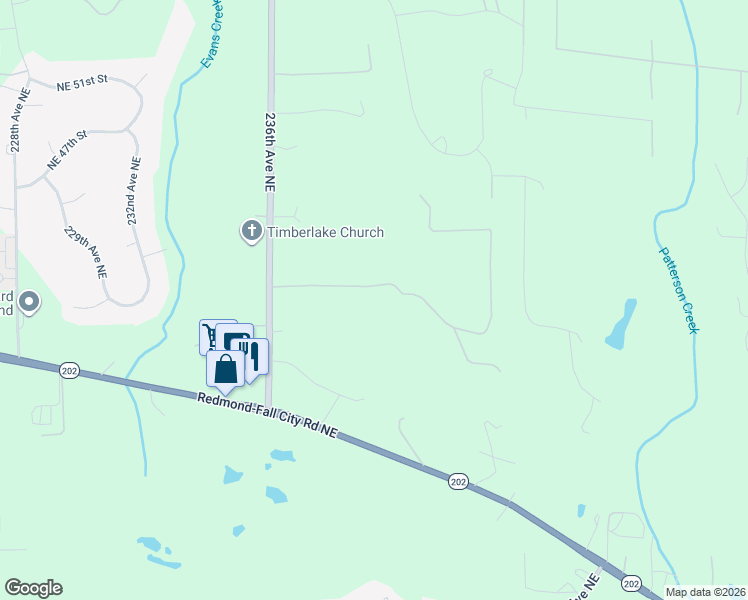 map of restaurants, bars, coffee shops, grocery stores, and more near 23915 Northeast 43rd Street in Redmond