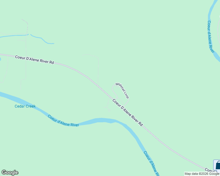 map of restaurants, bars, coffee shops, grocery stores, and more near 97 Whitetail Loop in Shoshone County