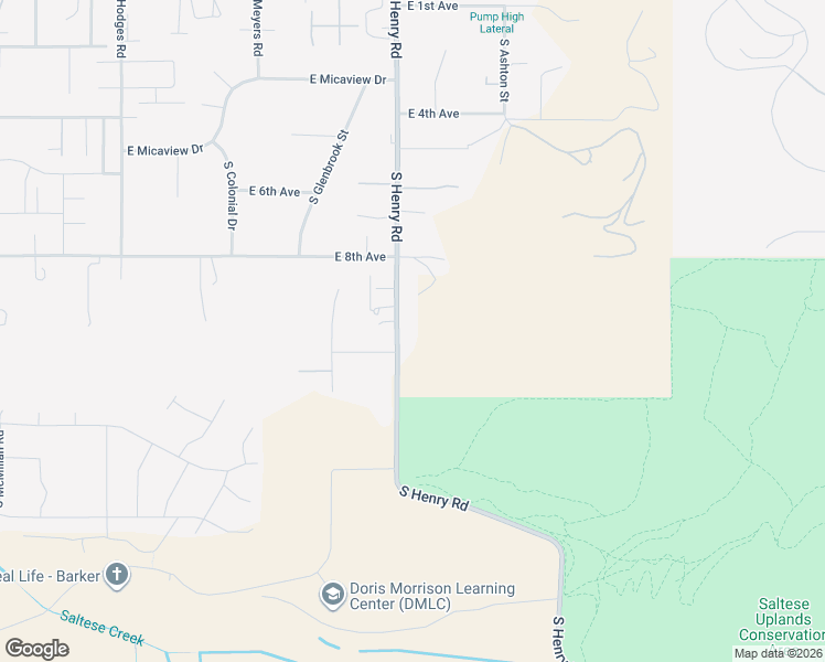 map of restaurants, bars, coffee shops, grocery stores, and more near 1017 South Henry Road in Spokane County
