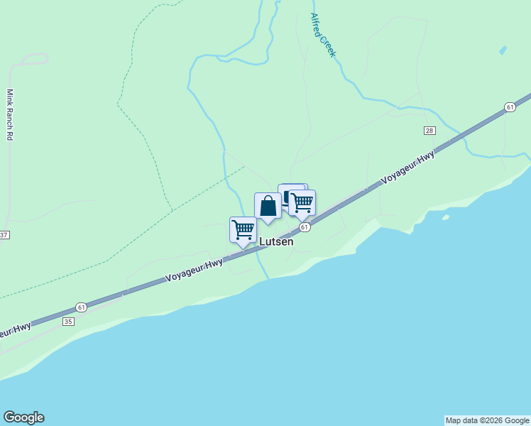 map of restaurants, bars, coffee shops, grocery stores, and more near 32 Paradise Park Place in Lutsen
