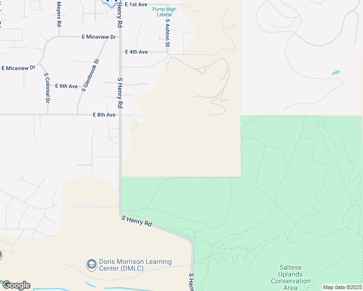 map of restaurants, bars, coffee shops, grocery stores, and more near 801 South Henry Road in Spokane County