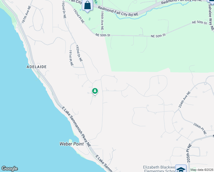 map of restaurants, bars, coffee shops, grocery stores, and more near 19712 Northeast 42nd Way in Sammamish